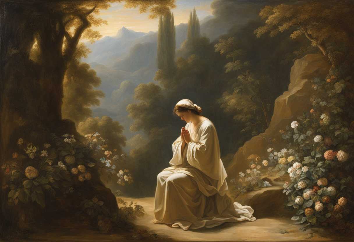 A-serene-figure-in-prayer-illuminated-by-gentle-light-surrounded-by-tranquil-shadows-and-nature_myyq
