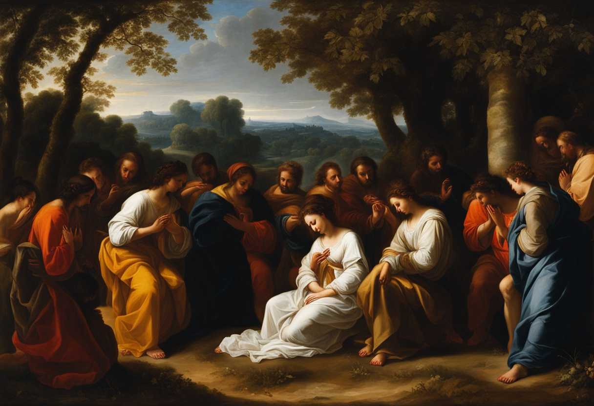 A-diverse-group-prays-together-under-trees-united-in-hope-and-tranquility_oyop