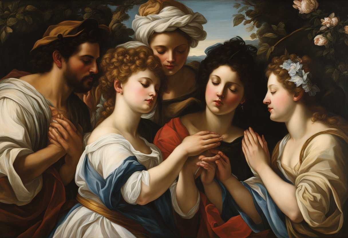 A-serene-gathering-in-nature-hands-clasped-eyes-closed-embodying-unity-and-devotion_ccez