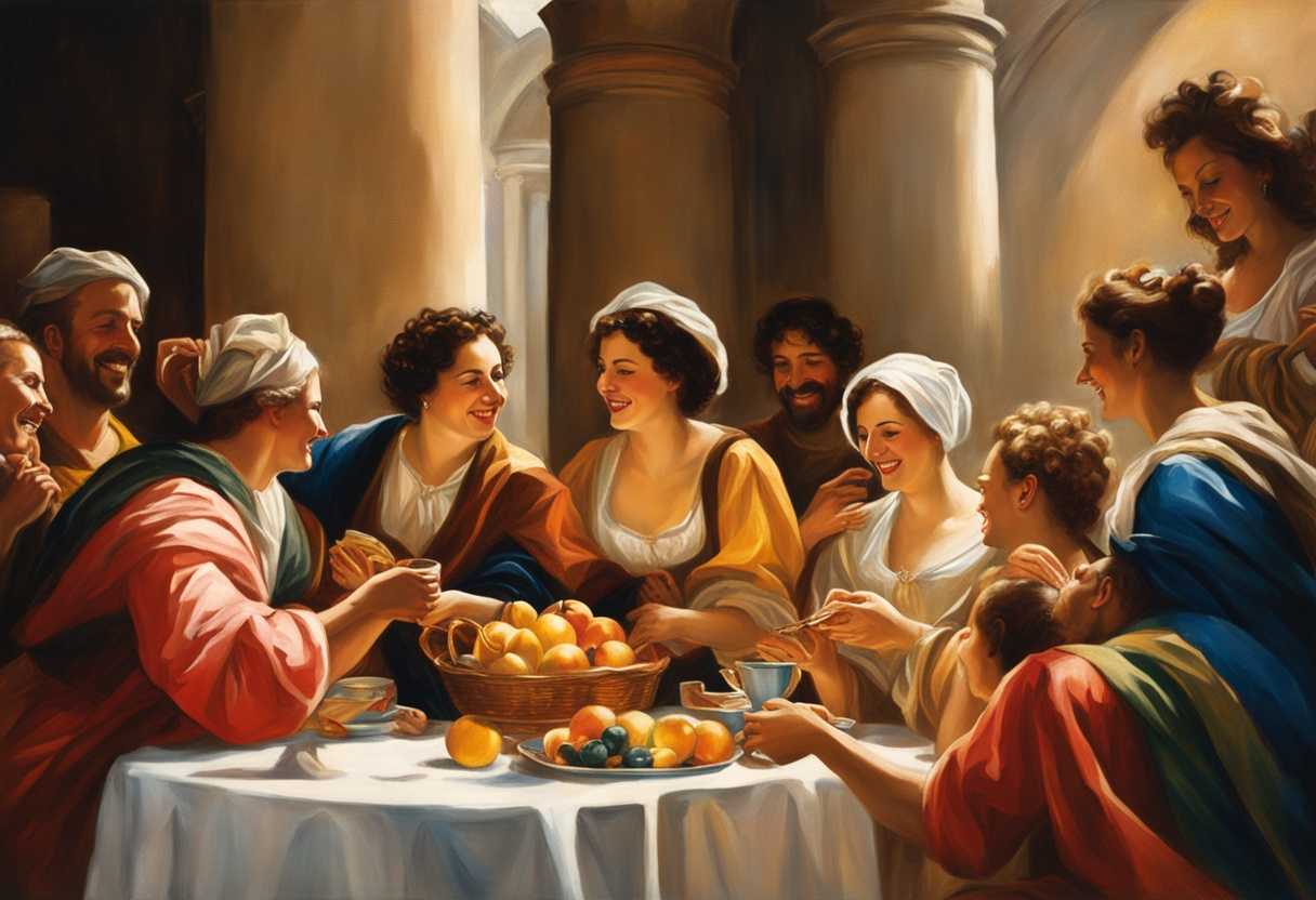 A-vibrant-gathering-of-smiling-people-exchanging-gifts-under-soft-sunlight-celebrating-community-sp_uftm