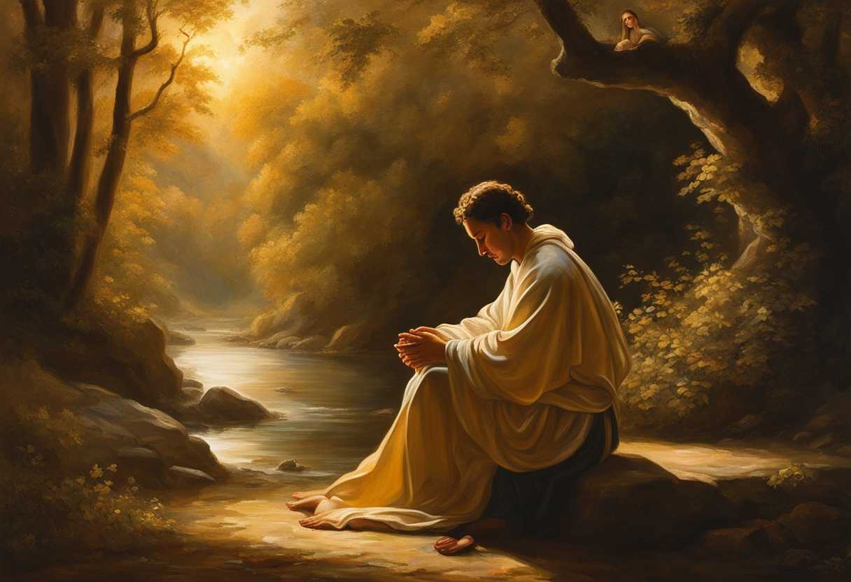 A-person-prays-in-nature's-embrace-bathed-in-golden-light-embodying-hope-and-serenity_mzot