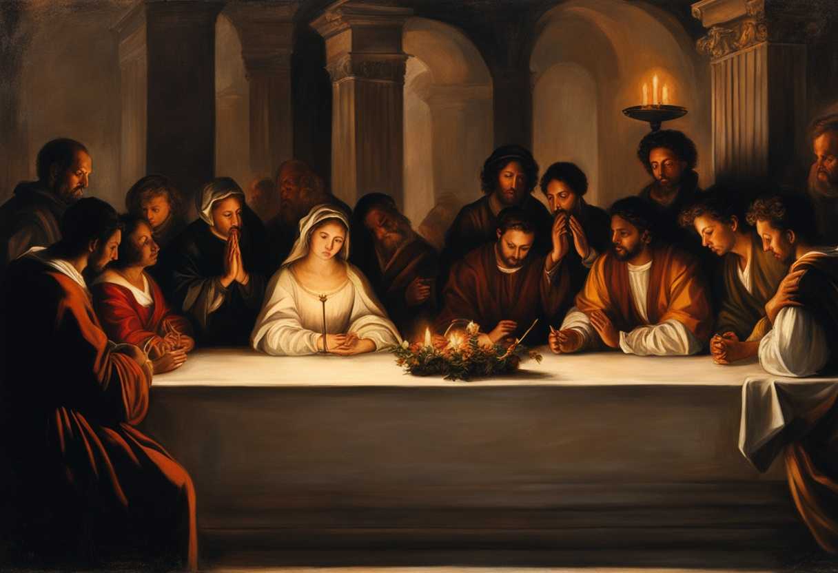 A-diverse-group-of-people-pray-together-faces-aglow-in-candlelight-united-in-faith-and-hope_djrs