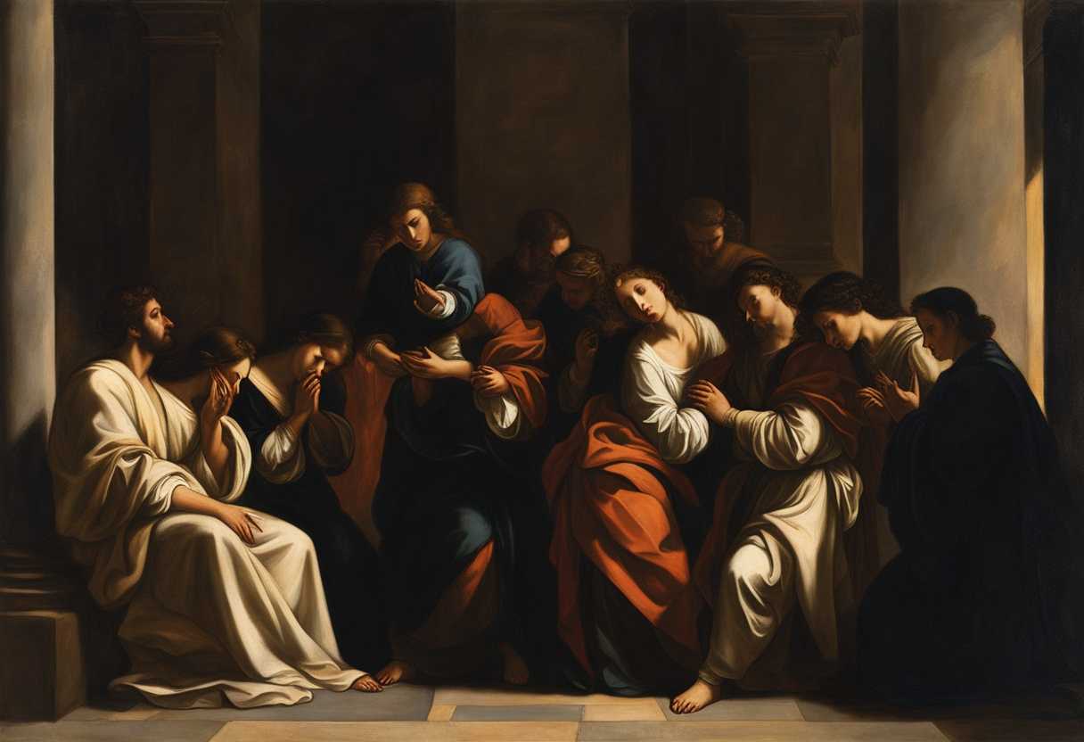 In-a-dimly-lit-space-hopeful-faces-clasp-hands-in-prayer-embodying-trust-and-serenity_pilo