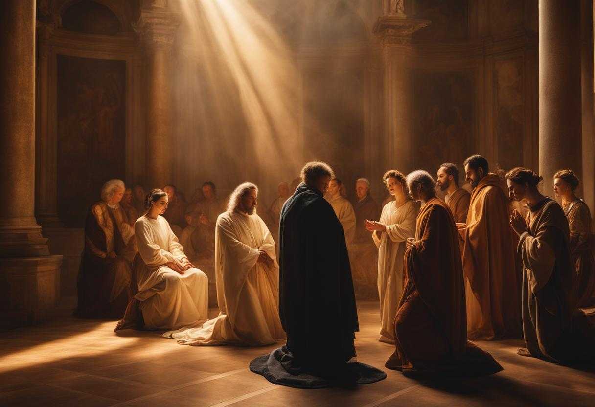 group-of-people-praying-warm-sunlight-soft-glow-unity-and-strength-in-faith-serene-and-peaceful-