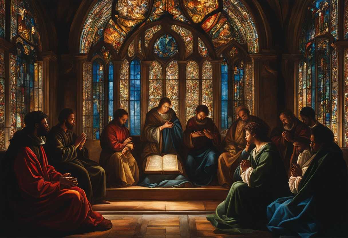A-diverse-group-prays-in-a-humble-space-illuminated-by-stained-glass-embodying-hope_rsln