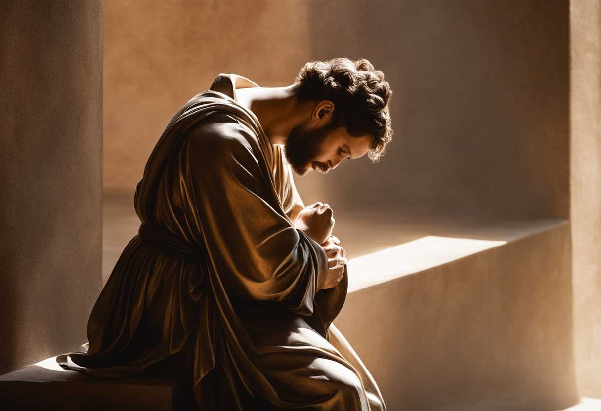A-person-kneels-in-prayer-bathed-in-soft-sunlight-embodying-humility-and-grace_xhvx