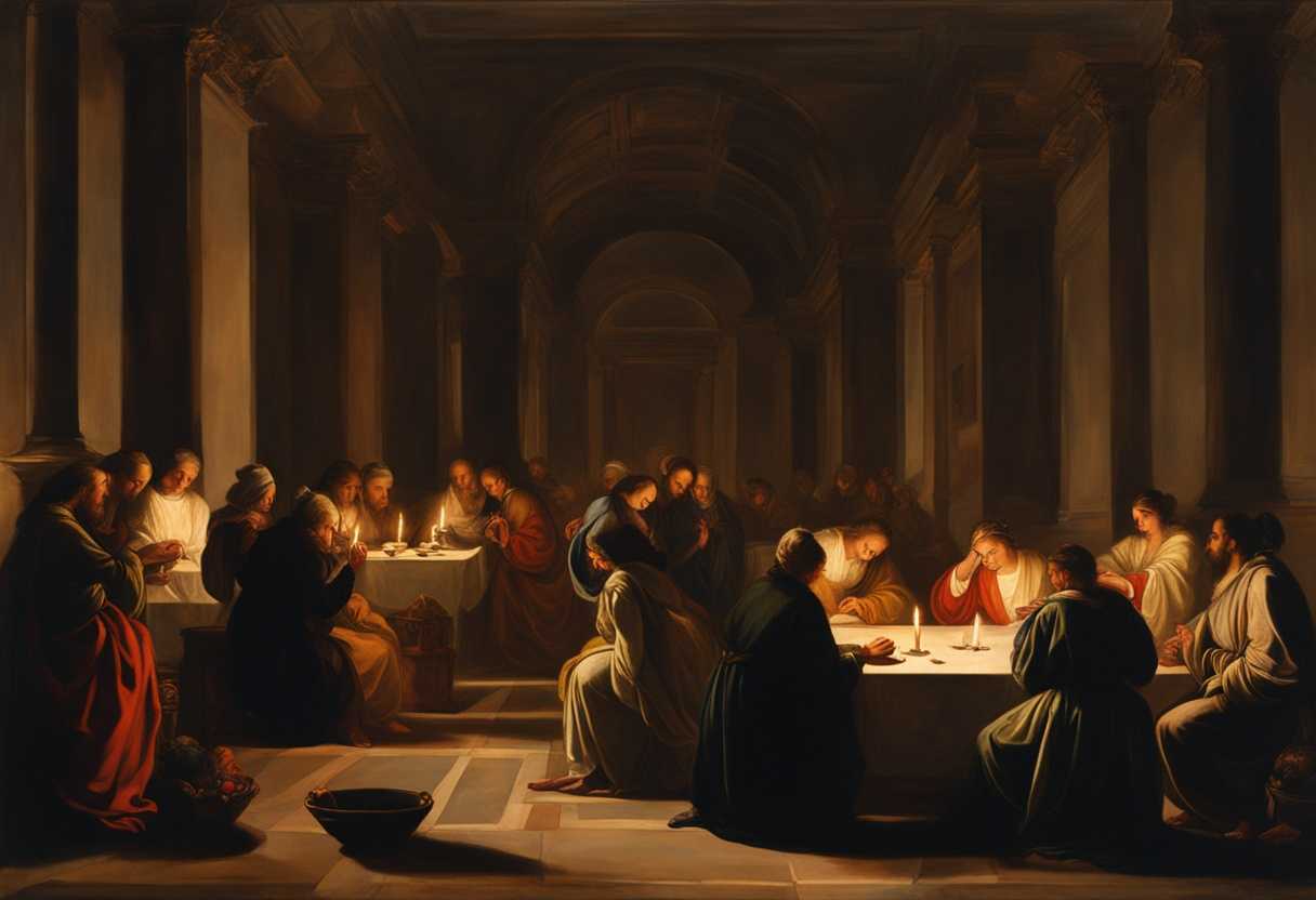 Candlelit-room-individuals-in-prayer-serene-expressions-seeking-divine-connection-and-guidance_leyh