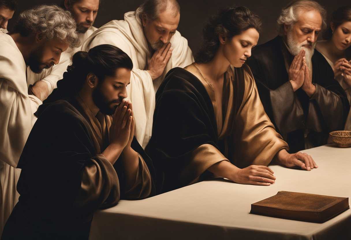 A-diverse-group-of-individuals-pray-together-in-unity-bathed-in-soft-light_bvdt