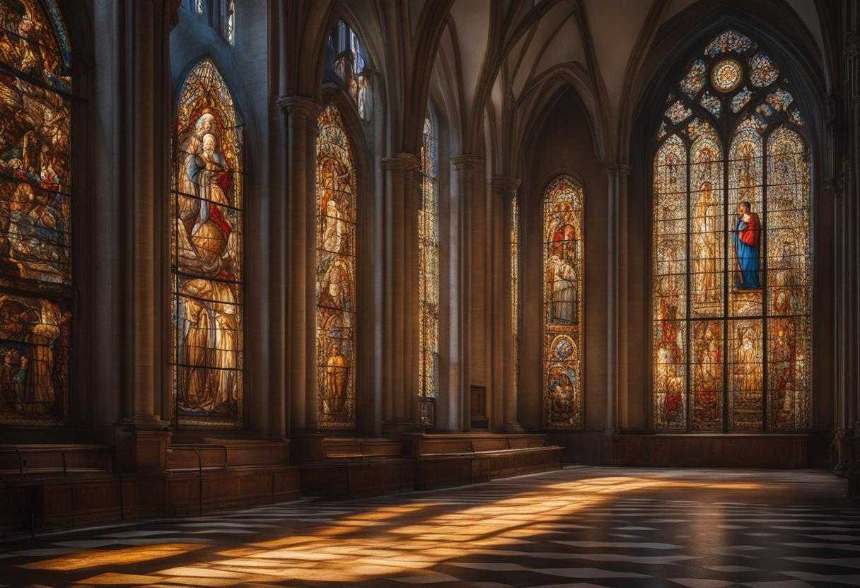 departed-souls-mourners-solemn-moment-of-prayer-stained-glass-windows-gentle-glow-serenity-hop_wmna
