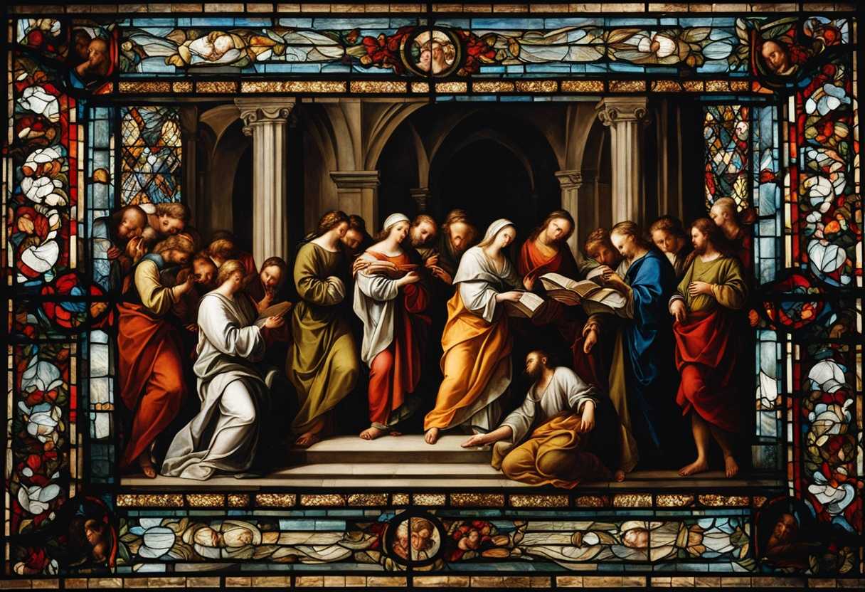 A-serene-gathering-in-prayer-illuminated-by-stained-glass-embodying-unity-and-devotion_fiwv