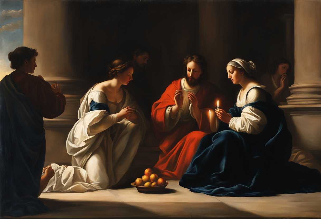 Serene-individuals-in-prayer-soft-light-flickering-candles-unity-in-a-sacred-space_evsh