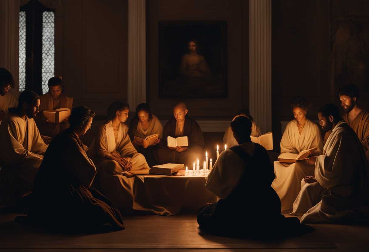 A-serene-gathering-of-diverse-individuals-meditating-surrounded-by-soft-candlelight-and-books_wmuc
