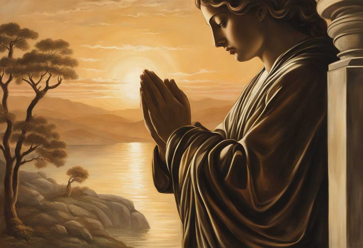 A-figure-in-prayer-at-sunset-eyes-closed-hands-clasped-seeking-spiritual-connection-and-peace_kdzk