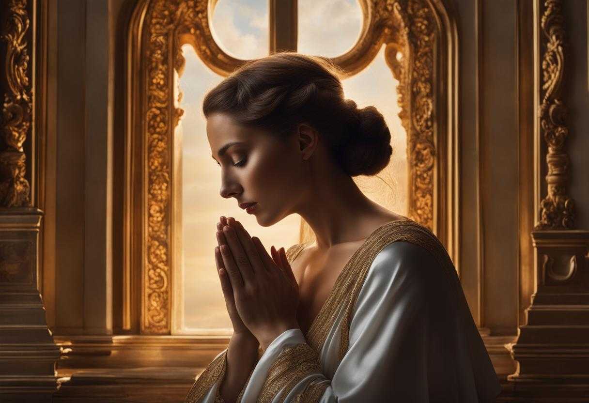 widow-in-prayer-solemn-closed-eyes-clasped-hands-golden-light-quiet-reverence-solace-strength