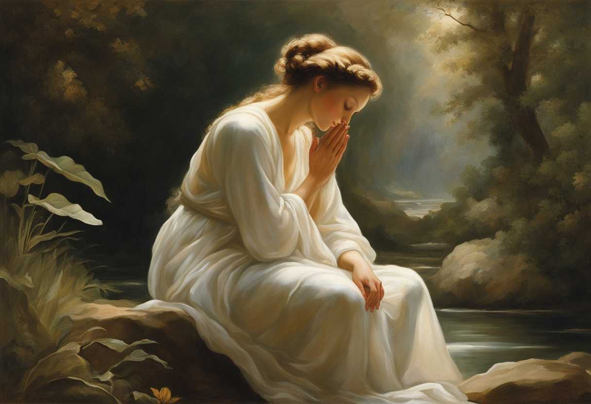 A-serene-figure-in-prayer-enveloped-by-nature's-tranquility-and-soft-filtering-light_gcyi