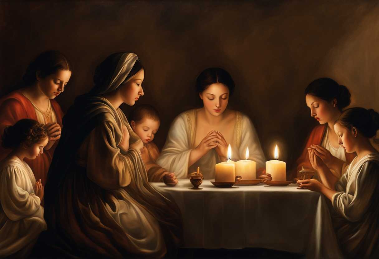 Moms-in-prayer-serene-and-united-surrounded-by-soft-light-and-flickering-candles_azmw