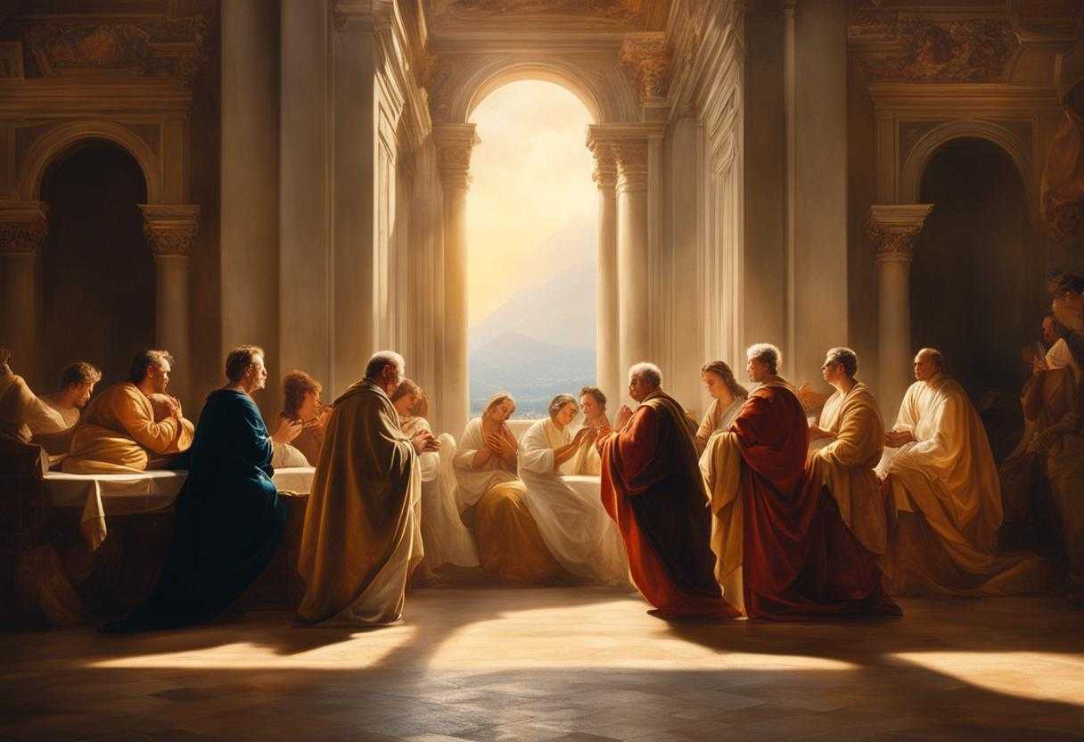 group-of-people-praying-warm-sunlight-serene-atmosphere-hope-and-faith-unity-togetherness-shar_lmvd