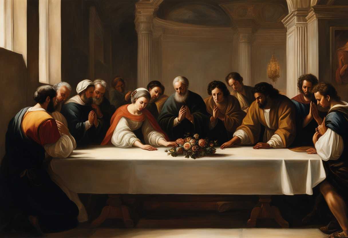 A-diverse-group-of-individuals-pray-together-in-a-softly-lit-room-radiating-unity-and-faith_dxoe