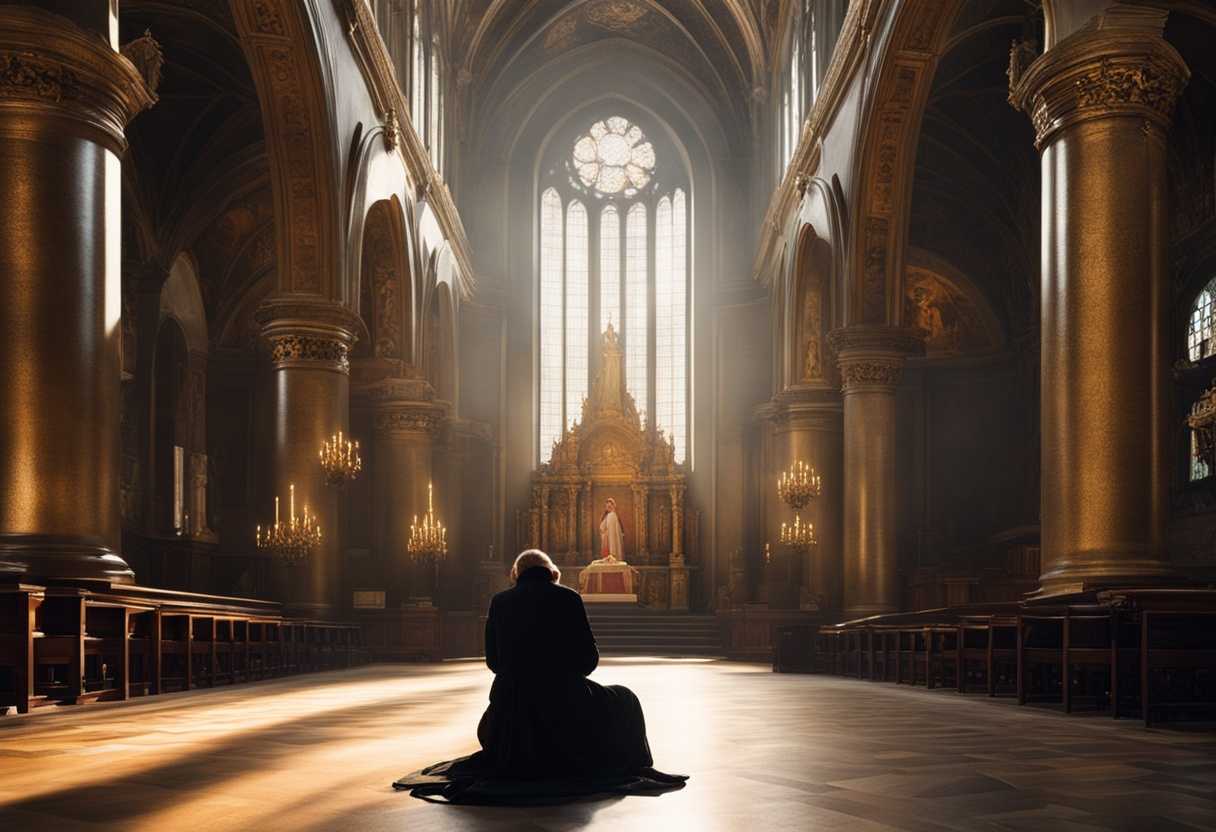 A-person-praying-in-a-church-bathed-in-soft-light-eyes-closed-in-devotion_fwxf