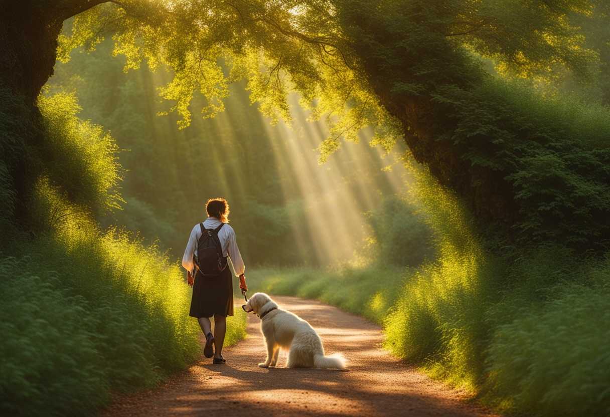 A-person-and-their-loyal-dog-bask-in-warm-sunlight-amidst-vibrant-greenery-sharing-joy_jsbz