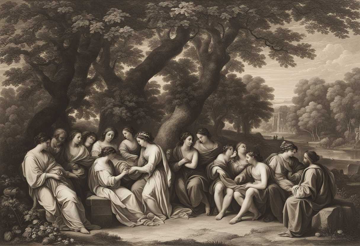 A-serene-gathering-under-trees-hands-clasped-eyes-closed-radiating-faith-and-unity_ffrp