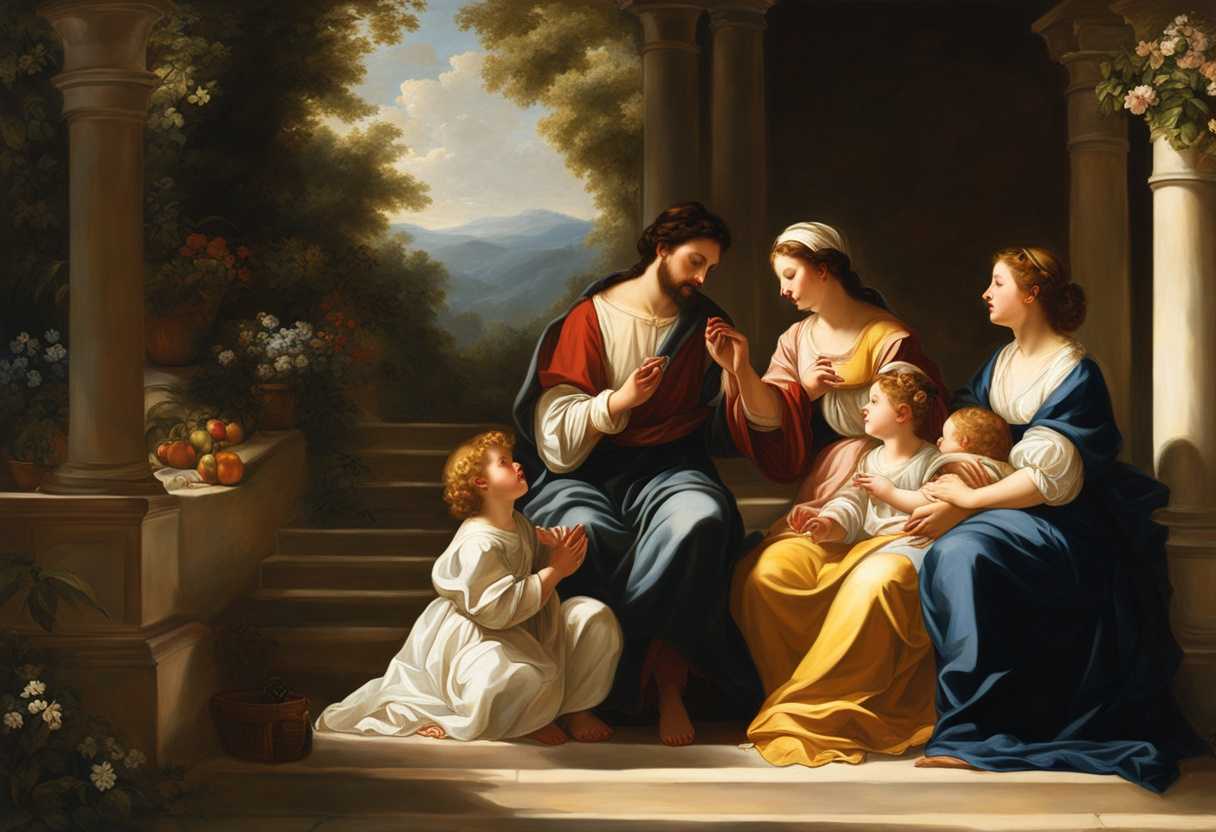 A-family-prays-together-on-a-sunlit-porch-surrounded-by-nature's-tranquility-and-love_kfuh
