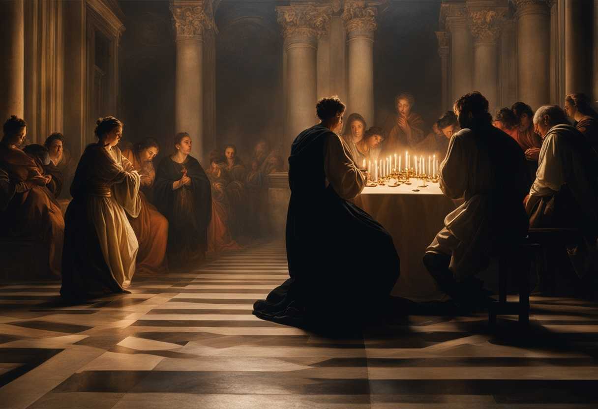 A-dimly-lit-room-people-praying-flickering-candles-hope-and-urgency-in-the-air_zhgz