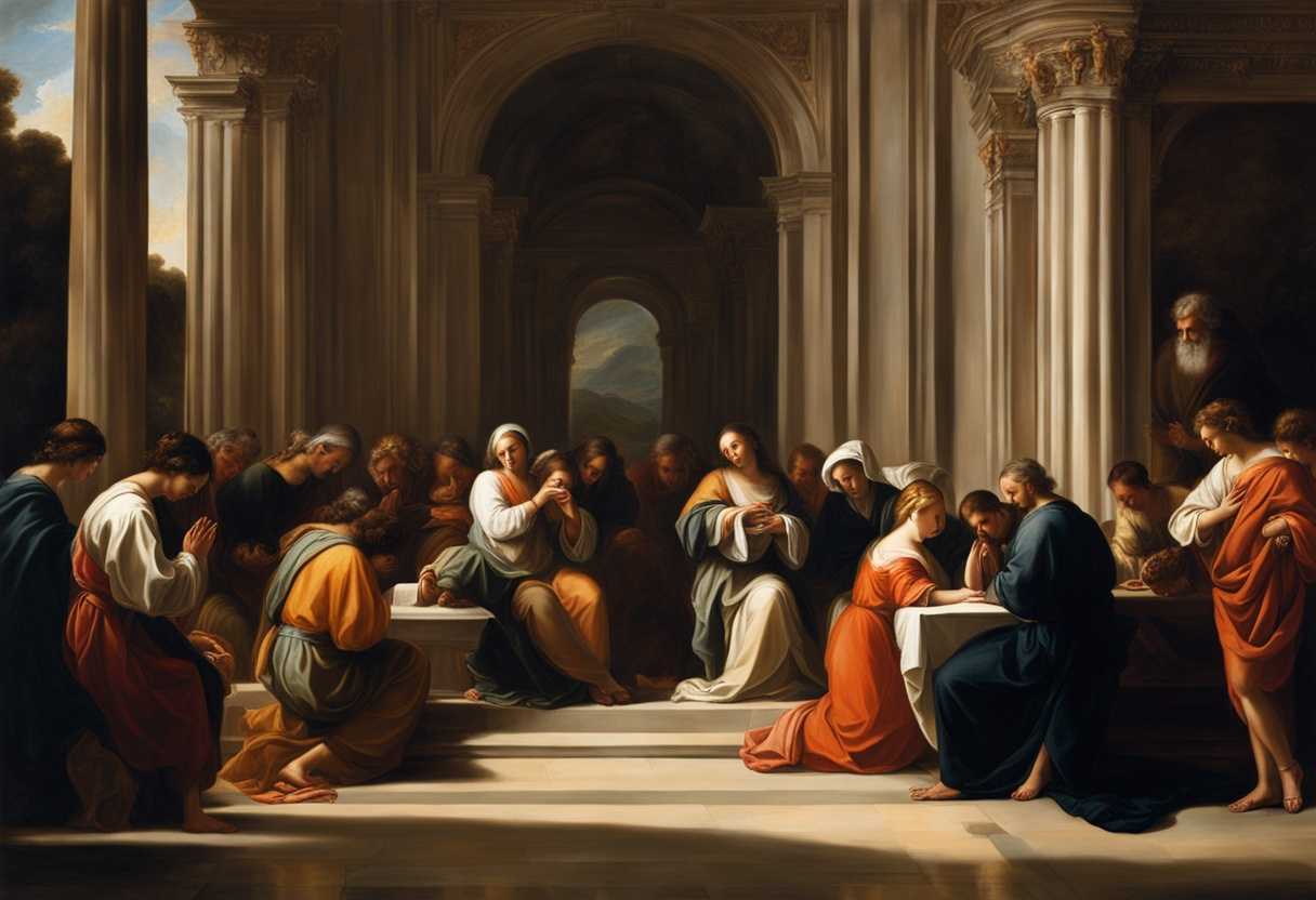 A-serene-scene-of-people-praying-together-in-gentle-light-radiating-solace-and-faith_titg