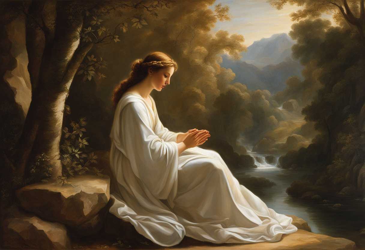 A-serene-figure-in-prayer-illuminated-by-gentle-light-surrounded-by-tranquil-nature_kvsn