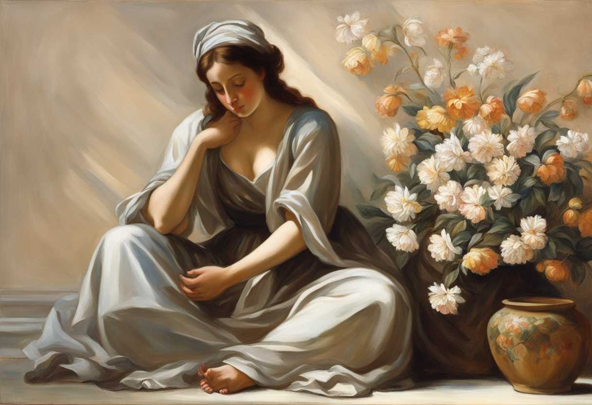 A-serene-figure-kneels-in-morning-light-hands-clasped-surrounded-by-blooming-flowers_omdw