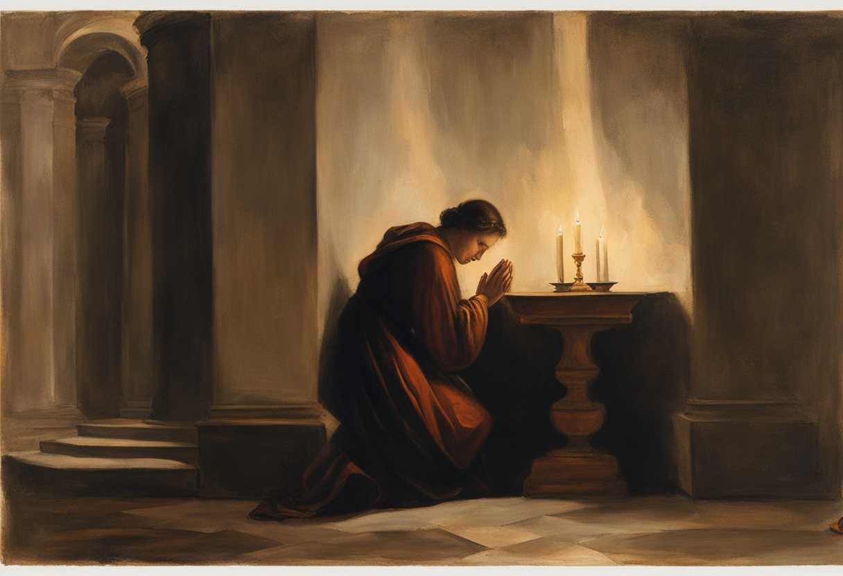 A-person-in-prayer-illuminated-by-soft-candlelight-exudes-tranquility-and-deep-reflection_tstl