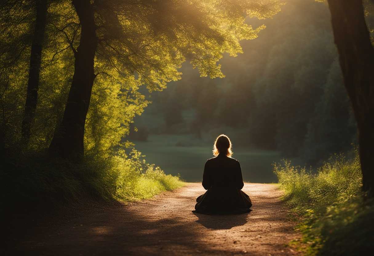 A-person-prays-in-soft-light-surrounded-by-nature-embodying-serenity-and-inner-peace_rald