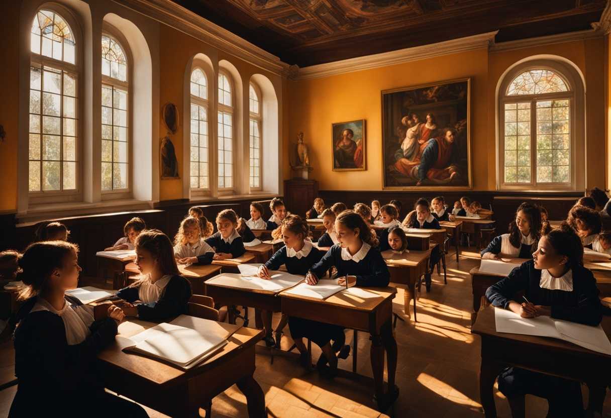 A-vibrant-classroom-filled-with-eager-students-sunlight-laughter-and-a-passionate-teacher_yvff