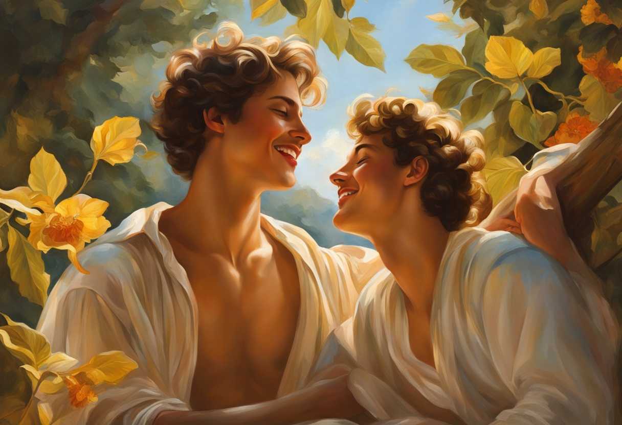 Two-brothers-basking-in-sunlight-surrounded-by-nature-sharing-laughter-and-a-timeless-bond_lbej