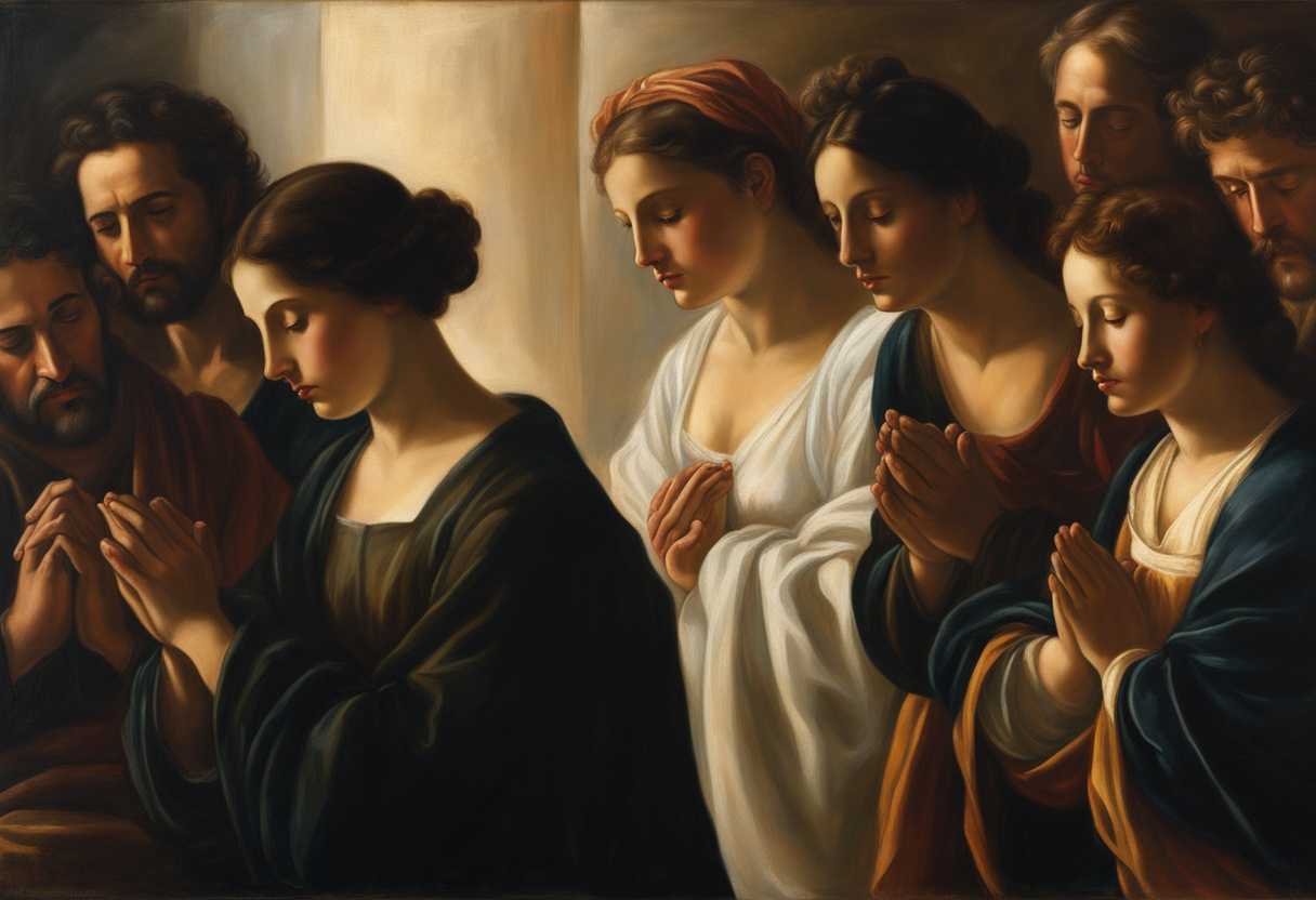A-serene-gathering-in-soft-light-individuals-praying-with-clasped-hands-embodying-hope-and-faith_ogif