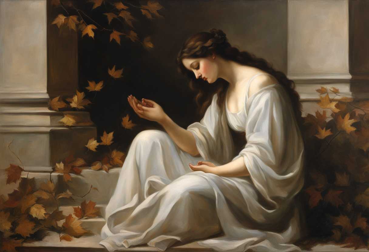 A-serene-figure-in-prayer-surrounded-by-soft-light-and-rustling-leaves-embodies-tranquility_ensf