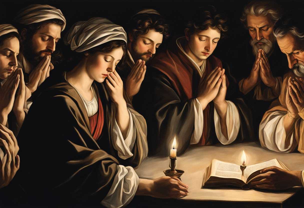 A-group-of-people-praying-with-closed-eyes-hands-clasped-faces-illuminated-by-candlelight_phpa