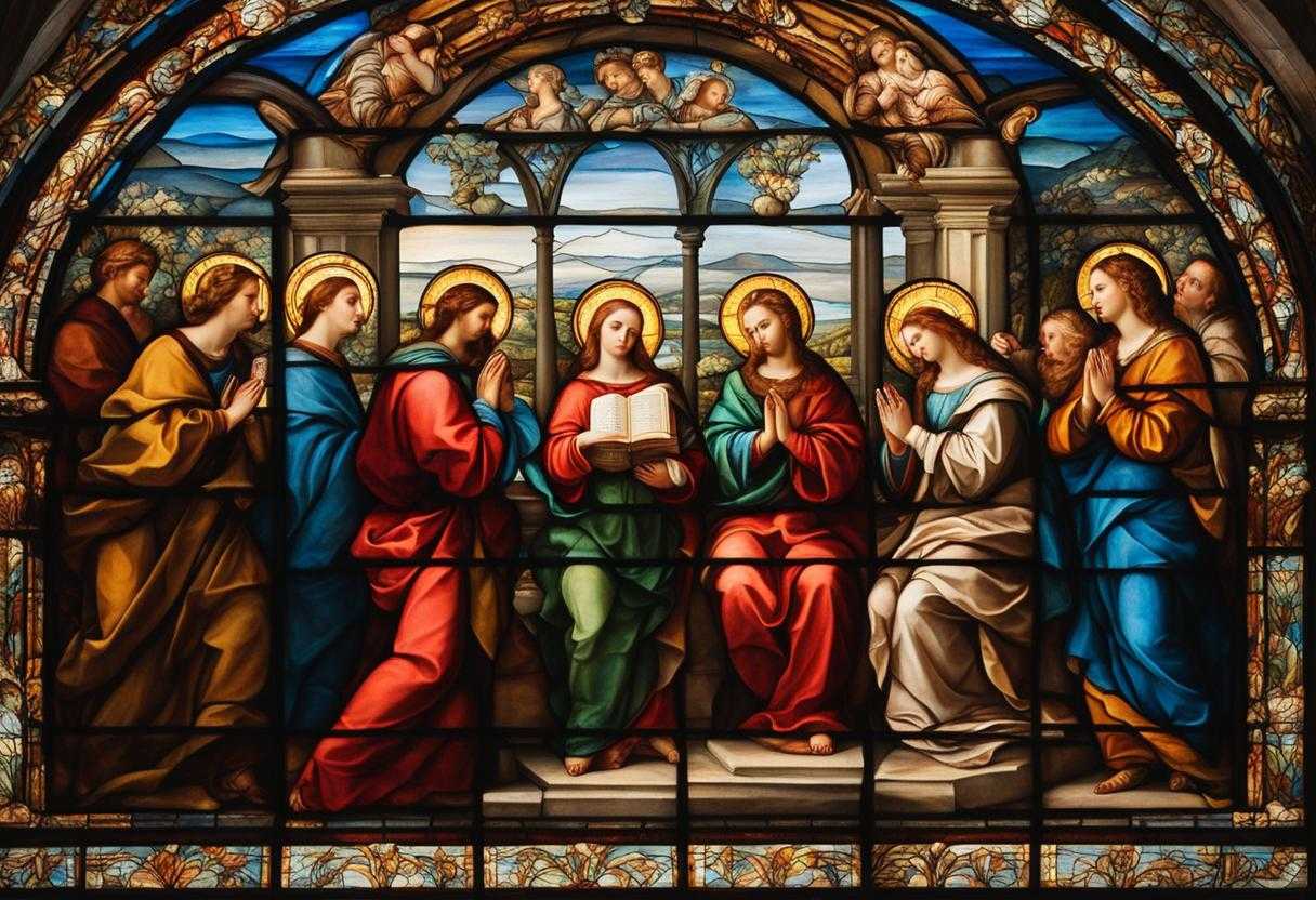 group-of-people-praying-spiritual-connection-devotion-serene-atmosphere-stained-glass-window-un_qroc