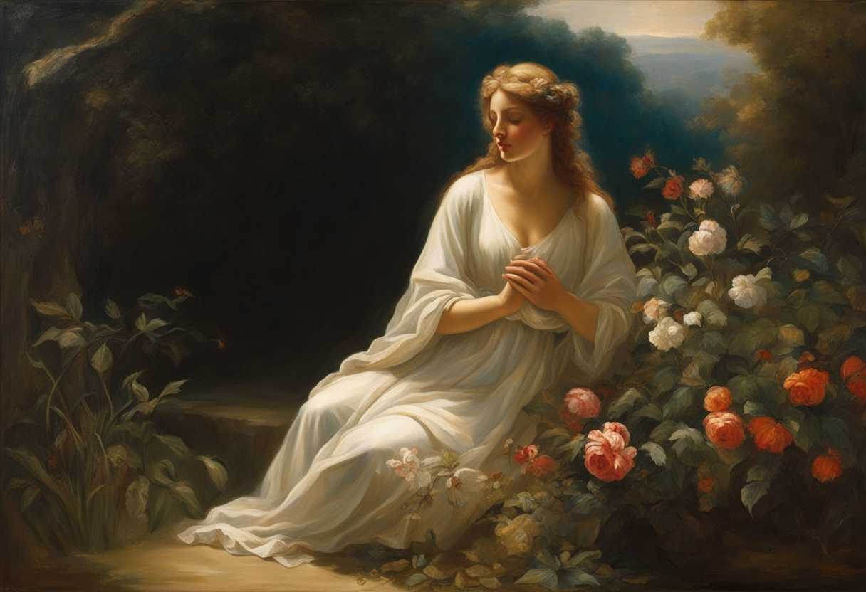 A-serene-figure-in-prayer-surrounded-by-nature's-embrace-and-soft-ethereal-light_mjra
