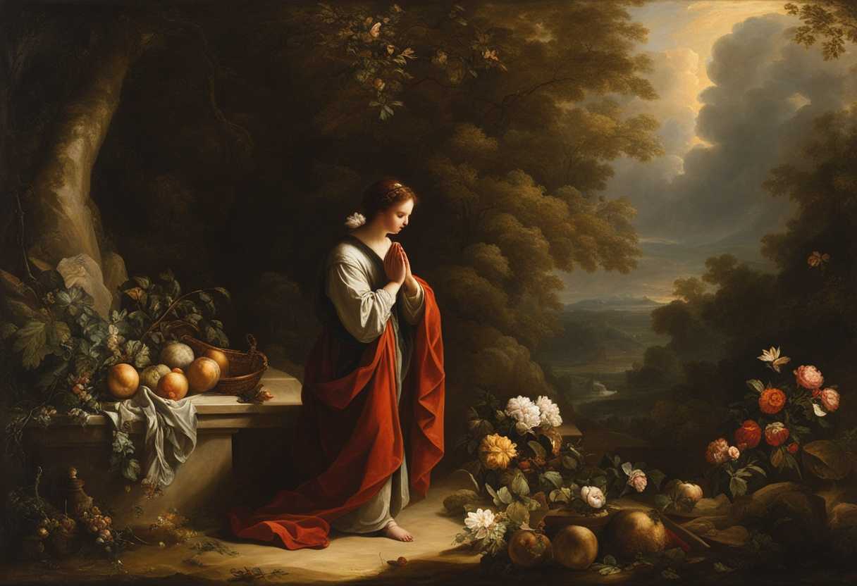 A-person-prays-in-nature-surrounded-by-symbols-of-protection-and-serene-light_erwn