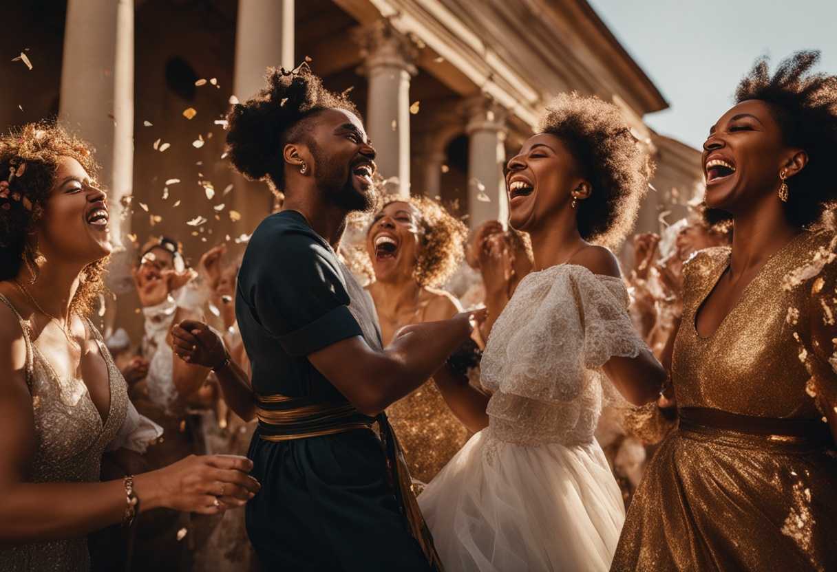 A-diverse-group-celebrates-small-victories-laughter-and-confetti-under-warm-sunlight-capturing-joy_bqfc