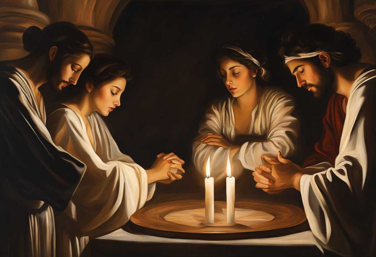 Candlelit-prayer-circle-serene-faces-clasped-hands-seeking-love-and-divine-guidance_wzfd