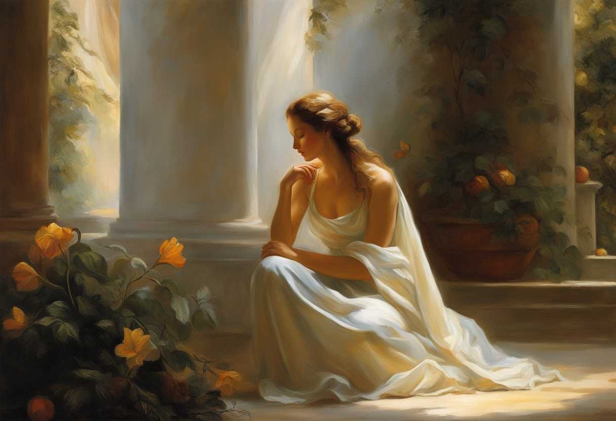 A-serene-figure-in-prayer-embraced-by-nature's-vibrant-beauty-and-soft-sunlight_vhwr