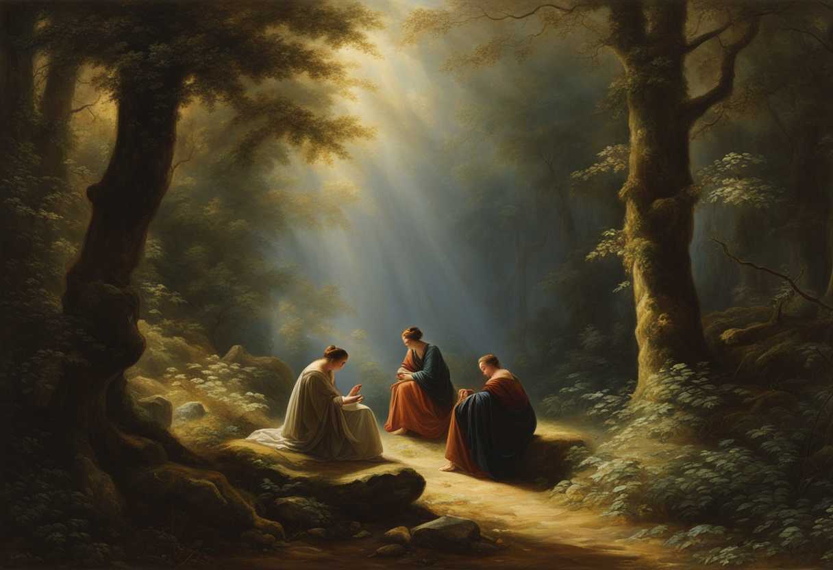 A-tranquil-forest-scene-with-individuals-in-prayer-soft-light-filtering-through-trees_jwip