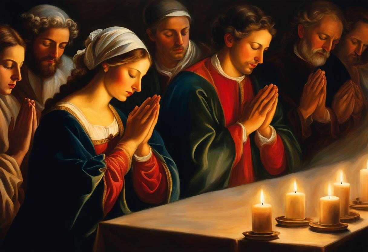 group-of-people-praying-soft-glow-of-candlelight-serene-atmosphere-heads-bowed-in-prayer-hands-c