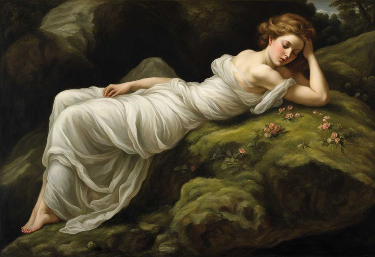 A-serene-figure-on-a-mossy-rock-eyes-closed-embracing-self-forgiveness-in-nature's-tranquility_qizm