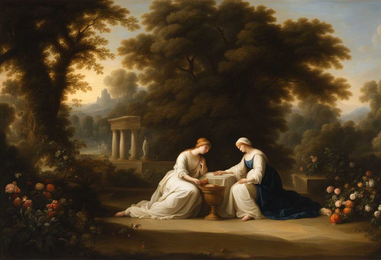 A-serene-garden-scene-with-individuals-embracing-peace-and-forgiveness-under-warm-soft-light_zukr