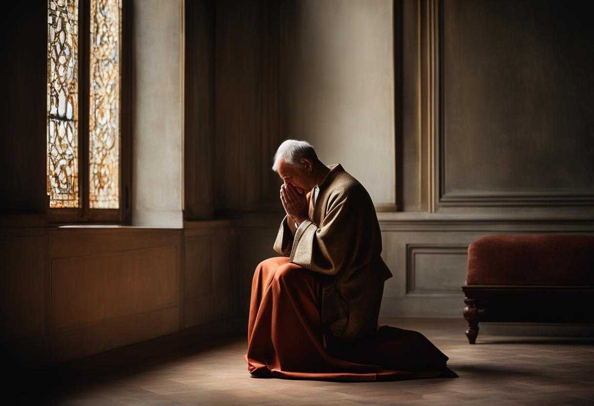person-praying-kneeling-head-bowed-hands-clasped-in-prayer-soft-light-from-a-nearby-window-sere