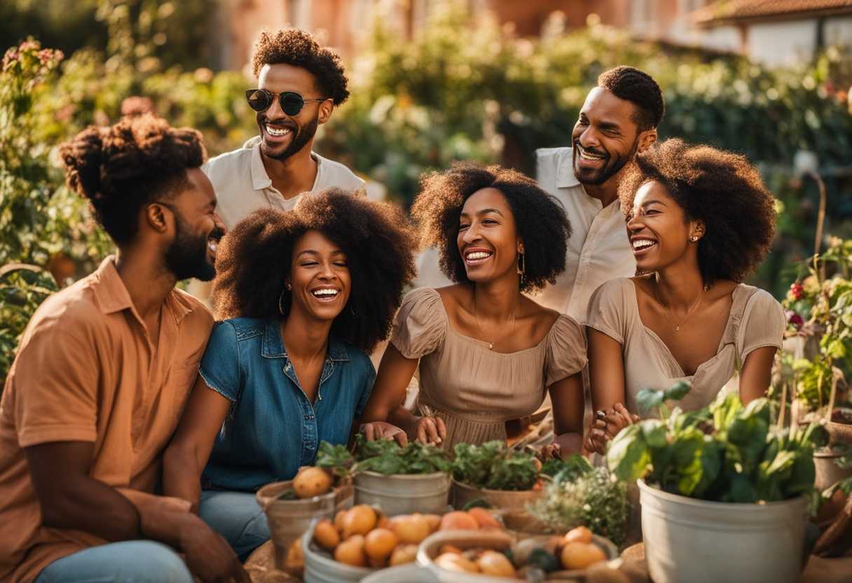 Diverse-group-of-friends-sharing-laughter-vibrant-community-garden-warm-sunlight-joyful-atmospher_fdlp