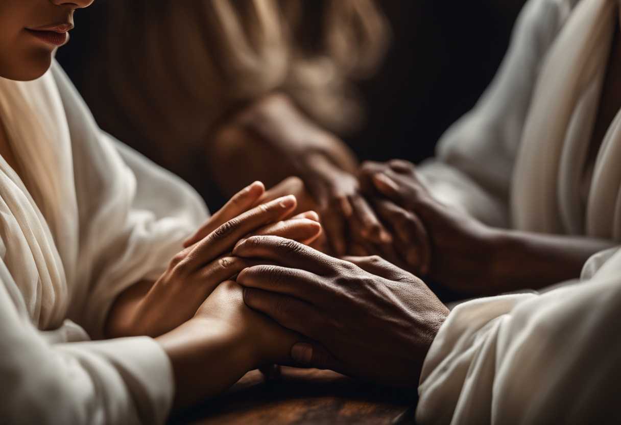 Diverse-hands-joined-in-prayer-serene-atmosphere-soft-light-unity-symbolized-peaceful-expression_nsiv